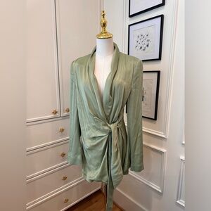 Mint silky blazer NWT